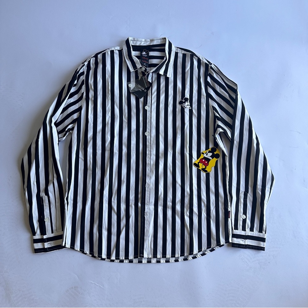 Mickey Mouse, Striped ButtonUp Shirt